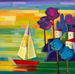 Mediterranean sunset 2, Antiek en Kunst, Kunst | Schilderijen | Modern, Ophalen