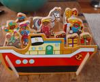 Houten stoomboot speelset sinterklaas en zwarte piet complee, Diversen, Sinterklaas, Ophalen of Verzenden