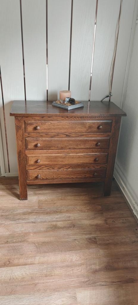 robuust houten lade kast dressoir commode, Huis en Inrichting, Kasten | Ladekasten, Gebruikt, Minder dan 100 cm, 25 tot 50 cm