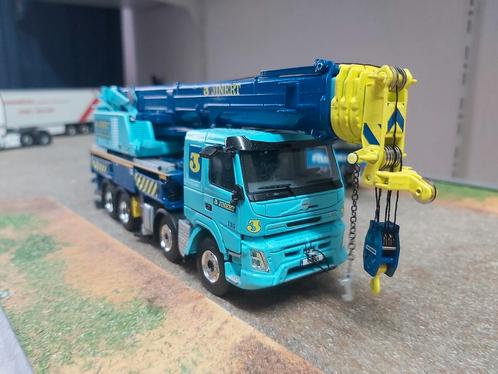 Autokraan volvo FH  liebherr  jinert, Hobby en Vrije tijd, Modelauto's | 1:50, Zo goed als nieuw, Hijskraan, Tractor of Landbouw
