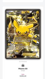 Pokemon Pikachu EX, Ophalen of Verzenden, Zo goed als nieuw, Losse kaart