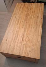 Houten salontafel met lade, Huis en Inrichting, Ophalen, Gebruikt, 100 tot 150 cm, 50 tot 100 cm