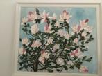 Bloemen Schilderij met lijst, Ophalen of Verzenden