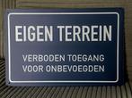 EIGEN TERREIN Tekstbord / reclamebord, Nieuw, Ophalen of Verzenden, Pand50, Info@pand50.nl