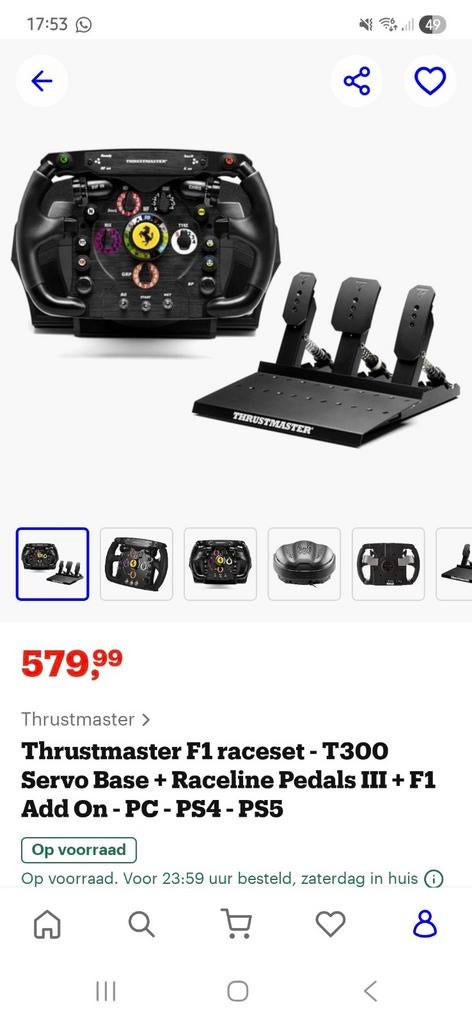 Thrustmaster F1 Racestuur - Perfect voor Sim Racen!, Ophalen, Zo goed als nieuw