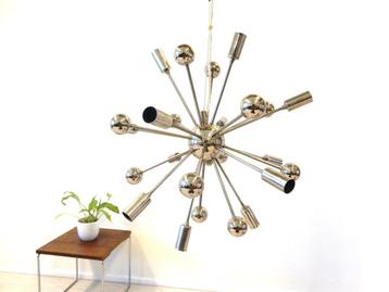 spoetnik lamp retro vintage hanglamp chroom beschikbaar voor biedingen