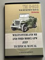 TM 9-803 Willys-Overland MB and Ford Model GPW Jeep  (1944), Ophalen of Verzenden, Landmacht, Amerika, Boek of Tijdschrift