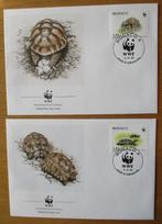 Griekse landschildpad, WWF serie FDC's Monaco, 1991, Verzenden, Gestempeld, Dier of Natuur