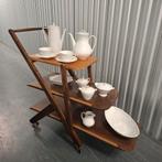 Antieke (?) Vintage trolley theewagen bijzettafel tafeltje, Ophalen, 50 tot 100 cm, Antiek brocante vintage design Mid Century jaren 30 40 50 60