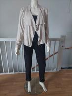 Suedine jasje beige Falino Maat 44  - 46 zo goed als nieuw, Beige, Maat 42/44 (L), Ophalen of Verzenden, Zo goed als nieuw
