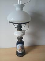 Antieke Olielampen met Porseleinen Voet - Begin 1900, Ophalen of Verzenden