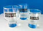Retro Sherry & Borrel glaasjes, Glas of Glazen, Gebruikt, Ophalen of Verzenden, Glas
