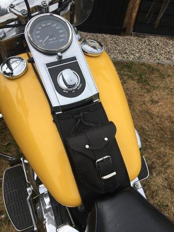 Leren Tankpad Passend Voor HD Softail Zwart Harley Davidson 