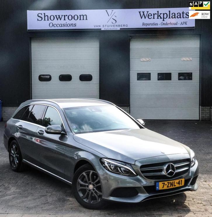 Mercedes-Benz C-klasse Estate 180 Ambition*NW APK*LEDER*LED*, Auto's, Mercedes-Benz, Bedrijf, Te koop, C-Klasse, ABS, Airbags