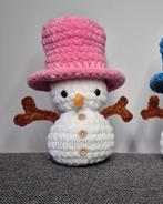 Gehaakte sneeuwpop met beweegbare hoed, decoratie winter, Ophalen of Verzenden, Nieuw, Haken
