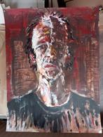 Portret Gouache olieverf op papier stijl Philip Akkerman, Verzenden