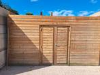 Houten tuinhuisje 410 cm lang, 455 cm breed, 250 cm hoog, Tuin en Terras, Tuinhuizen, Ophalen, Tuinhuis, 250 tot 500 cm, Zo goed als nieuw