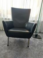 Fauteuil met hocker Gerard van der Berg Label, 75 tot 100 cm, Modern, Leer, 75 tot 100 cm