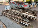Gratis op te halen. Hardhouten vlonders en dwarsbalken, Doe-het-zelf en Verbouw, Hout en Planken, Ophalen, Minder dan 25 mm, Zo goed als nieuw