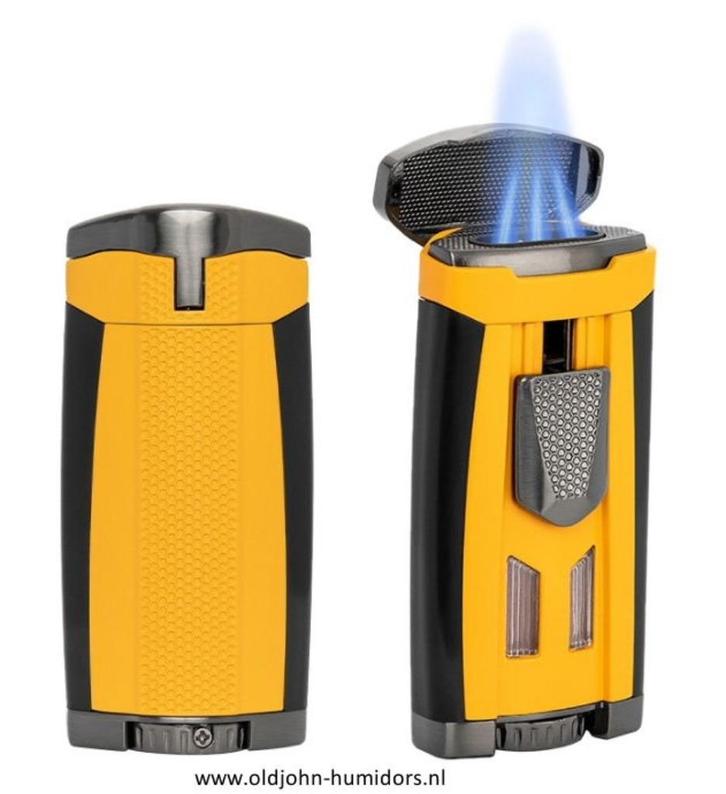 XIKAR SIGAARAANSTEKER HP3 TRIPLE JETFLAME BURNT YELLOW sas54, Verzamelen, Rookartikelen, Aanstekers en Luciferdoosjes, Nieuw, Aansteker