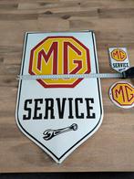 Mg service gietijzeren emaille reclamebord borden, Ophalen of Verzenden