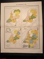 Nederland in de Fransche tijd kaart afmetingen 41cm x 33,5cm, Gebruikt, Verzenden, Voor 1940, Prent