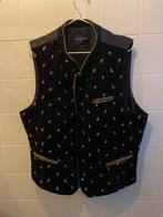 Vintage Gilet XL zwart fluweel bloemen, Zwart, Maat 46/48 (XL) of groter, Ophalen of Verzenden, Zo goed als nieuw