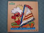 Elmo Puzzel - Sesamstraat Houten Puzzel, 2 tot 4 jaar, Ophalen of Verzenden, Zo goed als nieuw, Van hout