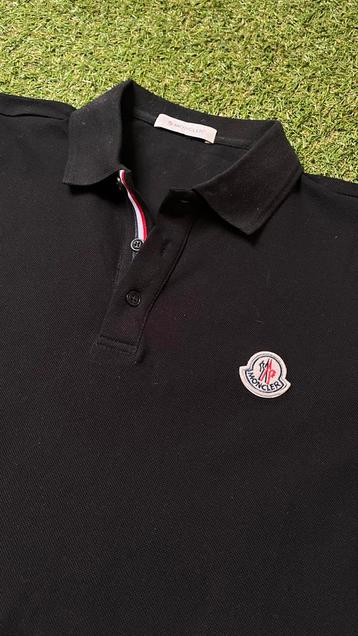 Zwarte Moncler Polo - Maat L beschikbaar voor biedingen