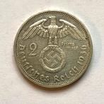Derde Rijk 2 Mark 1936 G zilver swastika - schaars, Ophalen of Verzenden, Duitsland, Zilver
