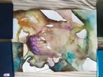 Aquarel abstract circa 2012 N.Radstake, Antiek en Kunst, Kunst | Schilderijen | Abstract, Verzenden