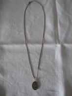 Zilveren oude ketting met Lourdes hanger, Ophalen of Verzenden, Zilver, Zilver, Verstelbaar