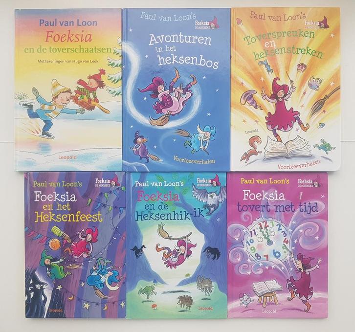 6x Foeksia de Miniheks - Paul van Loon | Heks | Feest | Bos, Boeken, Kinderboeken | Jeugd | onder 10 jaar, Gelezen, Ophalen of Verzenden