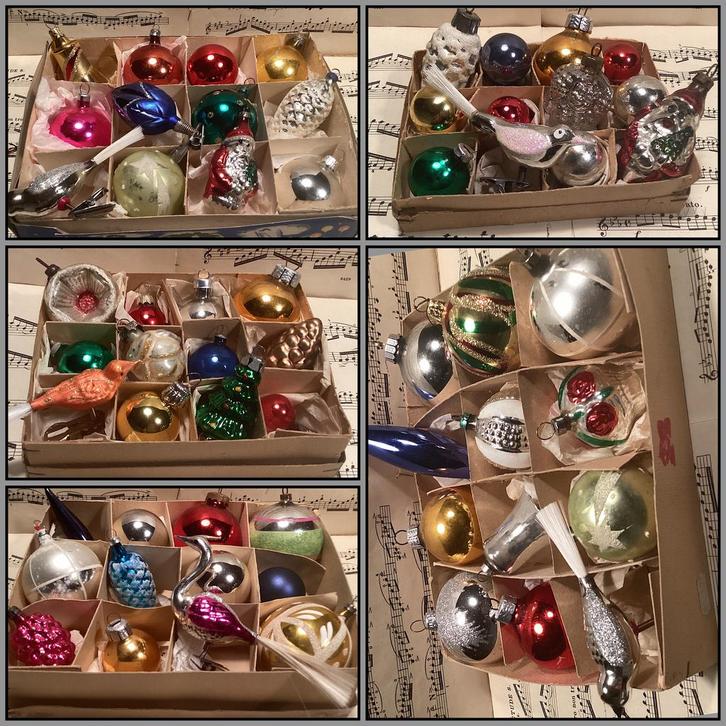 Weer aanvoer voordelige verzameldozen met oude kerstballen, Diversen, Kerst, Gebruikt, Ophalen of Verzenden