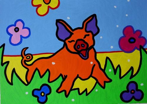 Shunyam - Kleurenzeefdruk: "Arthur" - 1993, Antiek en Kunst, Kunst | Litho's en Zeefdrukken, Ophalen of Verzenden