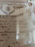 Antiek souvenier van 1e communie uit ..1839.., Ophalen of Verzenden