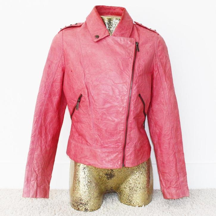 Mooi Leren Silver Creek Jasje (XL) € 50,-, Kleding | Dames, Jassen | Zomer, Zo goed als nieuw, Maat 46/48 (XL) of groter, Roze