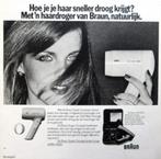 37 vintage advertenties reclame Braun 69-81, Verzamelen, Verzenden, Gebruikt, Reclamebord