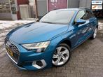 Audi A3 SPORTBACK 30 TFSI HYBRID 2021 S-LINE EDITION VIRTUAL, Gebruikt, Met garantie (alle), Blauw, Leder