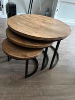 3 tafels, Huis en Inrichting, Tafels | Salontafels, Ophalen, 50 tot 100 cm, Rond, Zo goed als nieuw