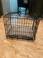 Hondenbench zwart metaal, Dieren en Toebehoren, Hondenhokken, Ophalen of Verzenden, Zo goed als nieuw, Minder dan 75 cm, Minder dan 65 cm