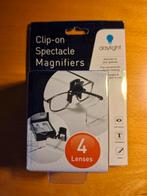 Clip-on bril vergrootglazen met 4 lenzen, Hobby en Vrije tijd, Vergrootglazen, Loepen en Loeplampen, Ophalen of Verzenden, Nieuw