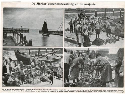 2 Originele afbeeldingen Ned.Kleederdrachten De Marker-Urk, Verzamelen, Merken en Reclamevoorwerpen, Zo goed als nieuw, Overige typen