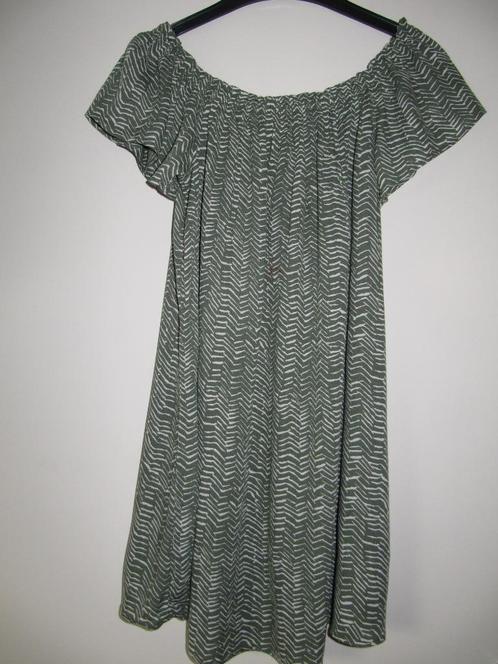 Zomers off shoulder jurkje maat 36, Kleding | Dames, Jurken, Zo goed als nieuw, Maat 36 (S), Groen, Boven de knie, Ophalen of Verzenden