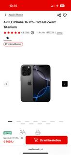 Splinternieuwe Apple Iphone 16 pro 128Gb, Telecommunicatie, Ophalen of Verzenden, Nieuw, Overige modellen