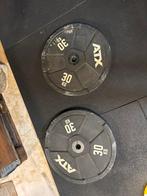 2x 30kg atx Olympische Halterschijven - Extra Groot, Ophalen, Halterschijven, Gebruikt, Atx
