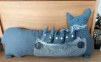 HANDGEMAAKT GRIJZE POES MET 3 KITTENS KNUFFEL TOCHTROL, Huis en Inrichting, Woonaccessoires | Overige, Verzenden, Zo goed als nieuw