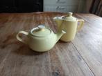 Regout pastel geel theepotje plus koffiepotje klein, Antiek en Kunst, Antiek | Servies los, Ophalen of Verzenden