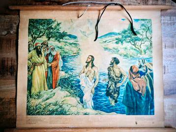 Oude Bijbelplaten, linnen. beschikbaar voor biedingen