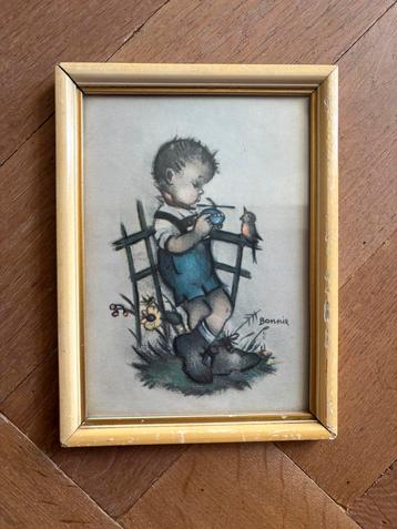 Vintage Bonnie schilderij jongen, Hummel beschikbaar voor biedingen